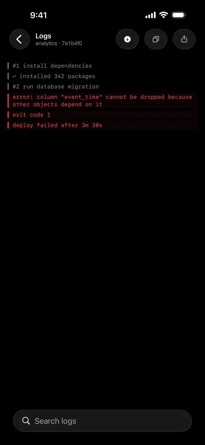 Deploir on iPhone: the log of a failed analytics deployment